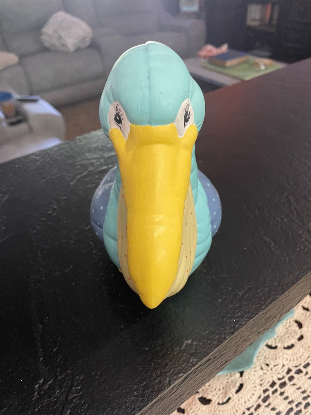 Blue and Yellow Decorative Pelican Figurine - Home Accents - Picture 2 of 6